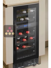 Built-in dual temperature wine cabinet for service/and or storage - Full Glass door DOMETIC