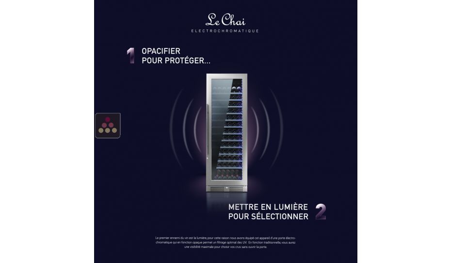 Built-in single temperature wine Cabinet for storage or service - Electrochromatic Glass door