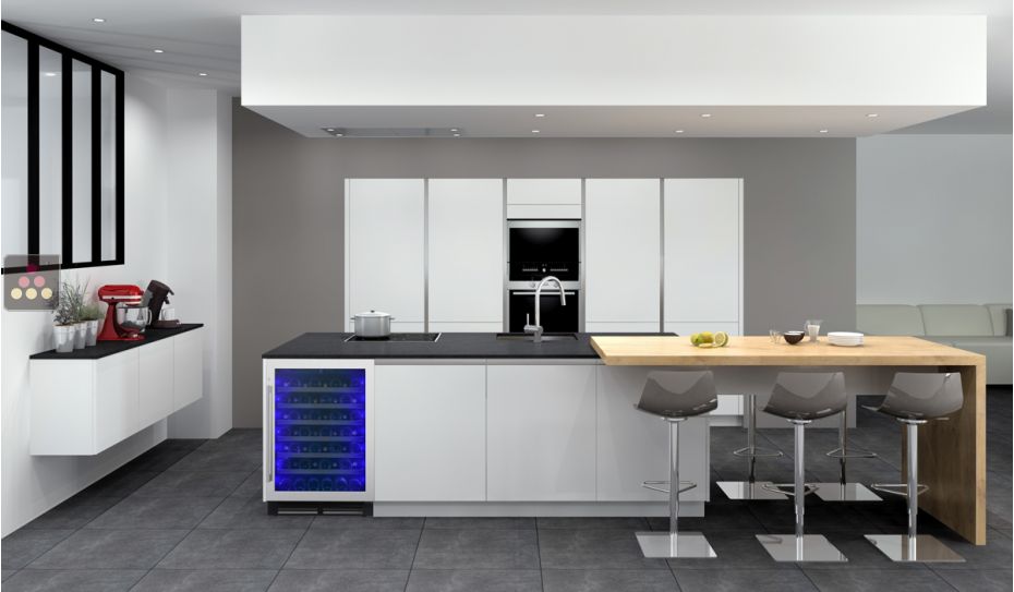 Built-in single temperature wine Cabinet for storage or service - Electrochromatic Glass door