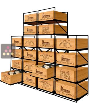 The only solution for storing 20 cases of wine and 240 bottles MODULORACK