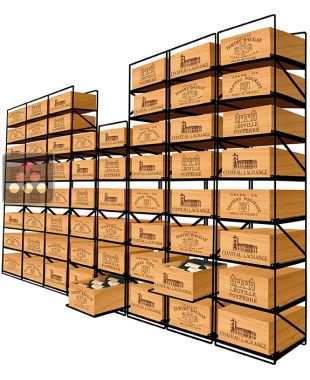 The only solution for storing 60 cases of wine and 720 bottles MODULORACK