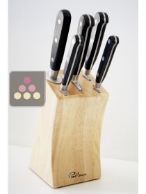Set of 5 Kitchen knives to wood knives holder - Engraving Paul BOCUSE PAUL BOCUSE