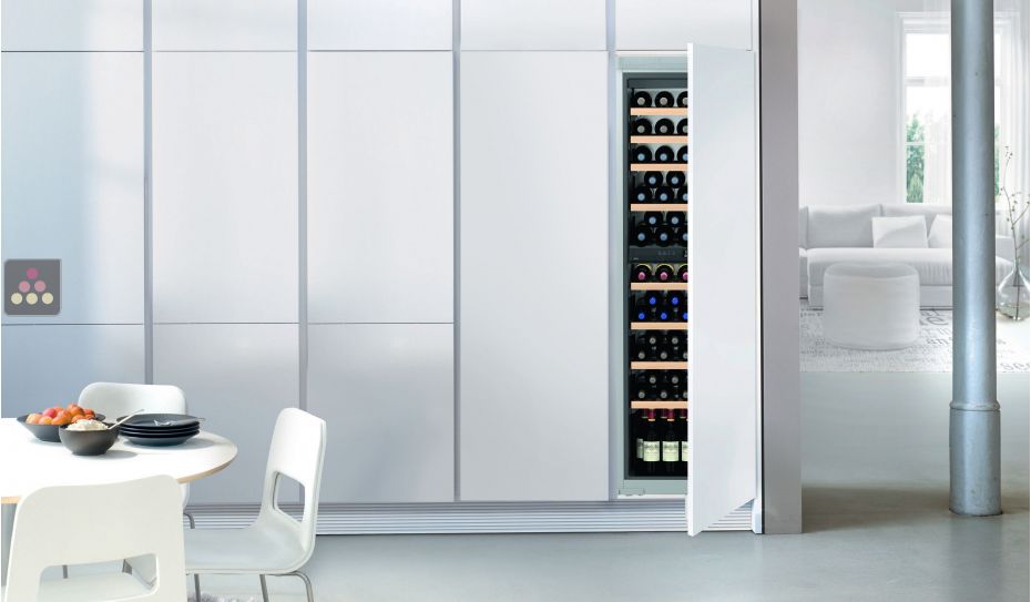 Multi-purpose built in wine cabinet for the storage and service of wine 
