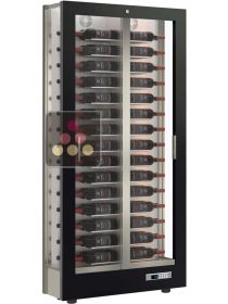 Multi-temperature wine display cabinet for service and storage - 36cm deep - 3 glazed sides - Without cladding CALICE DESIGN