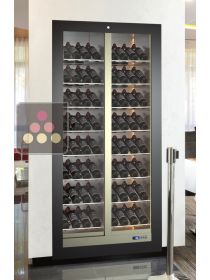 Built-in multi-purpose wine cabinet storage or service - Inclined bottles - Without front frame CALICE DESIGN