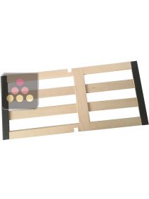 Wooden storage shelf with black front DOMETIC