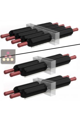 Set of 8 bars of 8 horizontal bottles - Compatible with Calice Design unit