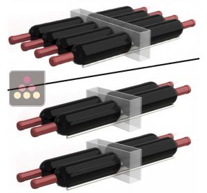 Set of 8 bars of 8 horizontal bottles - Compatible with Calice Design unit CALICE DESIGN