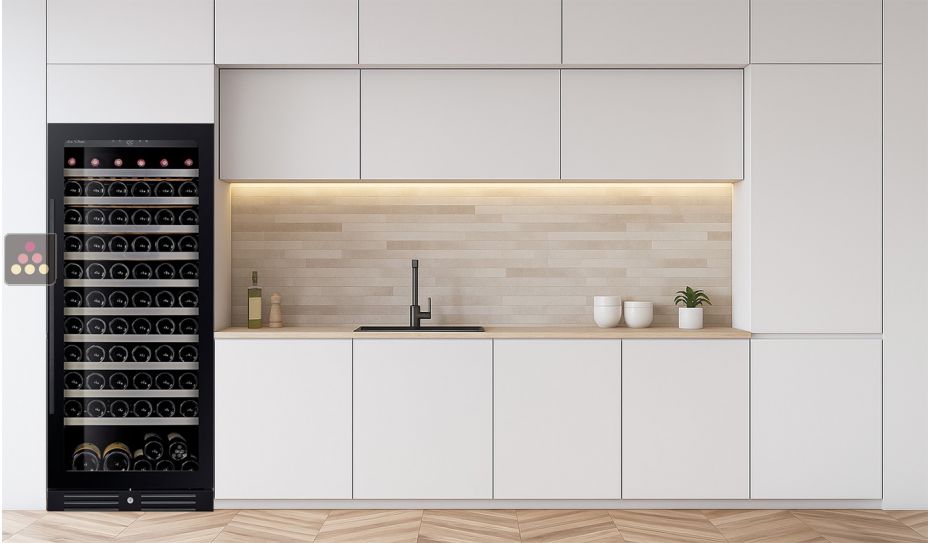 Built-in single temperature wine cabinet for service or storage