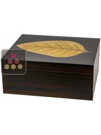 Cigar Humidor - Tobacco golden leaf design Adorini
