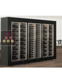 Modular combination of 3 wine cabinets, front/rear access CALICE DESIGN
