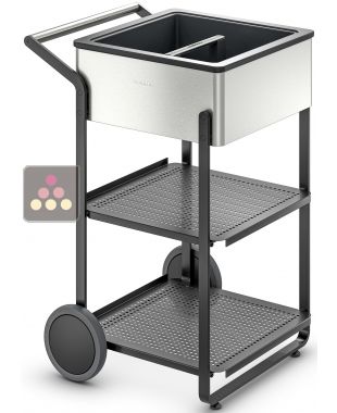 Outdoor mobile bar with insulated presentation bin DOMETIC