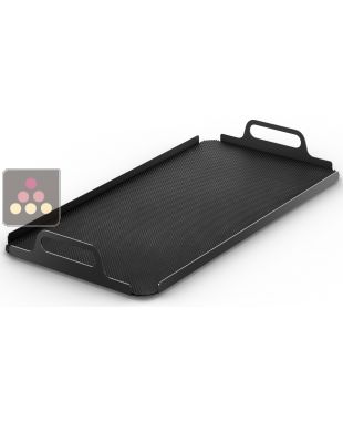 Black coated steel serving tray DOMETIC