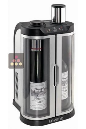 2 bottles Wine Bar with storage of open bottles