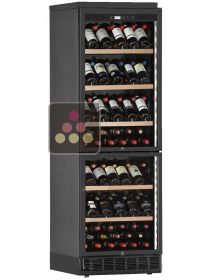 Dual temperature built-in wine cabinet for storage and/or service - Inclined bottles CALICE
