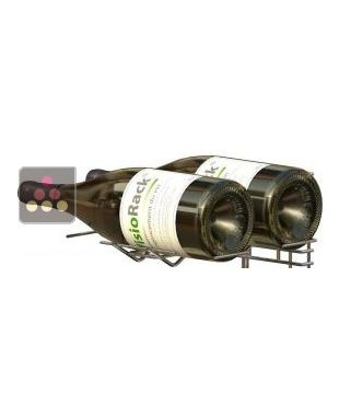 Chrome wine cradles for 2 Magnum bottles VISIORACK