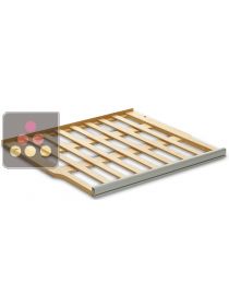 Wooden storage rack with silver pediment DOMETIC