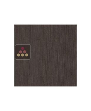 Laminated veneer on raw frame wine cellar with HUBLER reference R 58.03 EC Xilo 2.0 Striped Grey - Piero Lisson Ma Cave à Vin