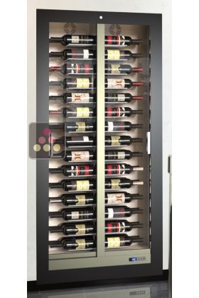 Professional built-in multi-temperature wine display cabinet - Horizontal bottles