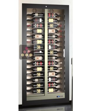 Professional built-in multi-temperature wine display cabinet - Horizontal bottles CALICE DESIGN