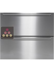 Set of 2 panelable stainless steel door fronts for drawer refrigerator NORCOOL