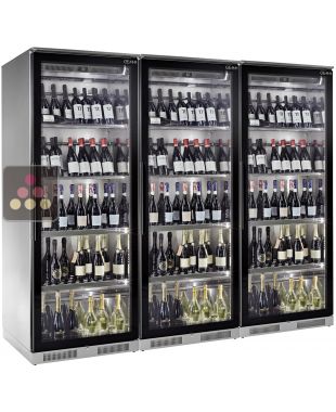 Combined of 3 single or multi-temperature wine service cabinet BRERA