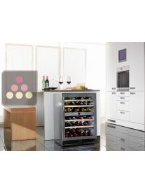 Wine cabinet for the storage and service of wine with 2 temperatures - can be fitted LIEBHERR