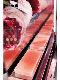 Set of 3 Himalayan Saited plates for dry aging refrigerated for meat maturation BRERA