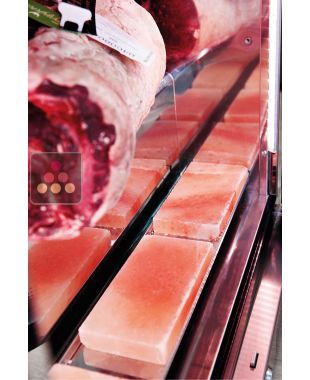 Set of 3 Himalayan Saited plates for dry aging refrigerated for meat maturation BRERA