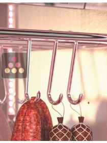 Set of 3 Stainless steel hook for meat and cold cuts BRERA