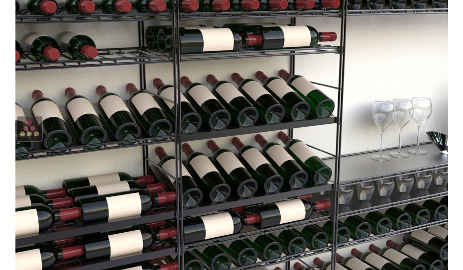 Slanted Skin Shelf for modular storage Architecture Intérieure du Vin - Width 60cm