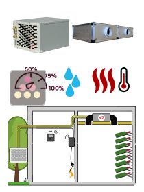Air conditioner for wine cellar 3500W - Ductable evaporator - Cooling, Heating and Humidifying FRIAX