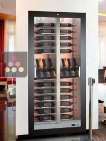 Professional built-in multi-temperature wine display cabinet - Standing bottles - 36cm deep CALICE DESIGN