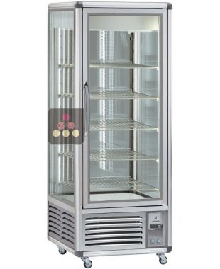 Vertical ventilated positive display cabinet - Grid storage - 550L TECFRIGO