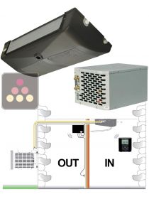 Air conditioner for natural wine cellar up to 122m3 with heating system - ceiling unit cooler FRIAX