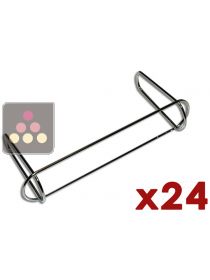 Set of 24 chrome wine cradles for 1 bottle CHAIN MY WINE
