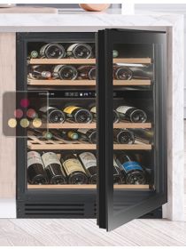 Dual temperature built-in wine cabinet for storage and/or service AVINTAGE