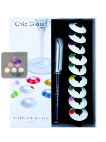 Chic Palette glass labels L'ATELIER du VIN