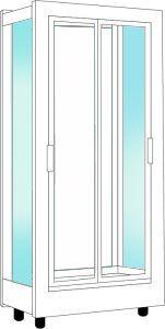 Mirror-finish aluminium-coated inner side panels reflect the light and give an impression of depth. Applied only to side inner panels