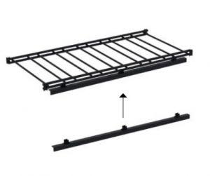 With brackets only for horizontal LED lighting for shelves. Pesigned to accommodate an LED profile and LEDs (not included, to be supplied by the customer).