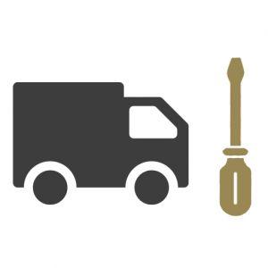 Delivery and installation in two stages. Delivery to your doorstep, then on-site assembly a few days later.