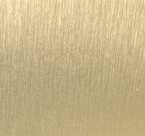 Wooden cladding covered with a Satin-finish gold laminate