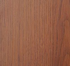 Cladding covered with a chestnut finish laminate