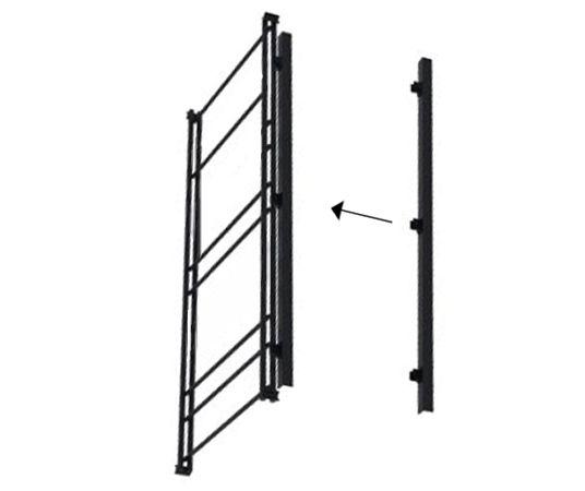 With brackets only for vertical rear LED lighting for ladders. Designed to accommodate an LED profile and LEDs (not included, to be supplied by the customer).