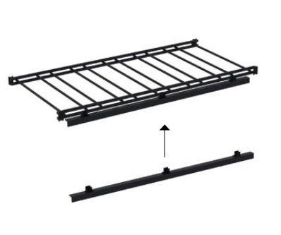 With brackets only for horizontal LED lighting for shelves. Pesigned to accommodate an LED profile and LEDs (not included, to be supplied by the customer).