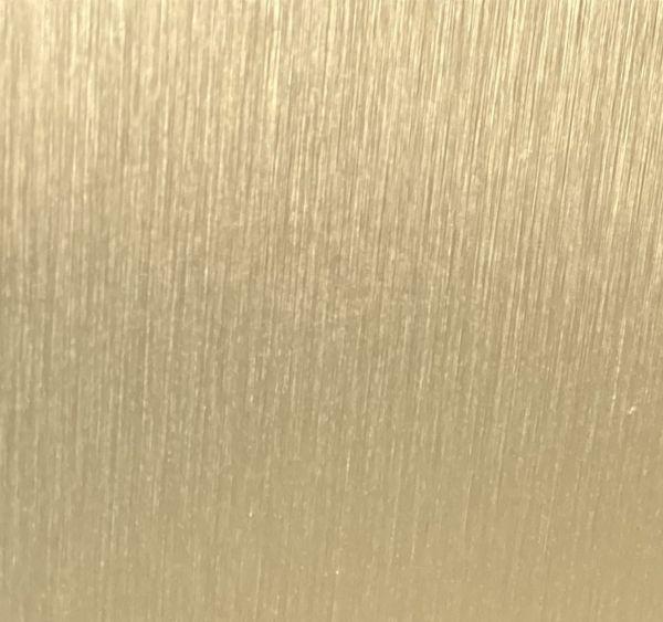 Wooden cladding covered with a Satin-finish gold laminate