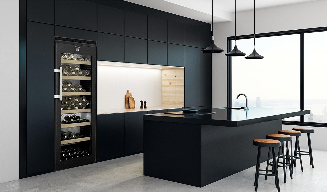 Connected 2 temperature wine cabinet for ageing or service